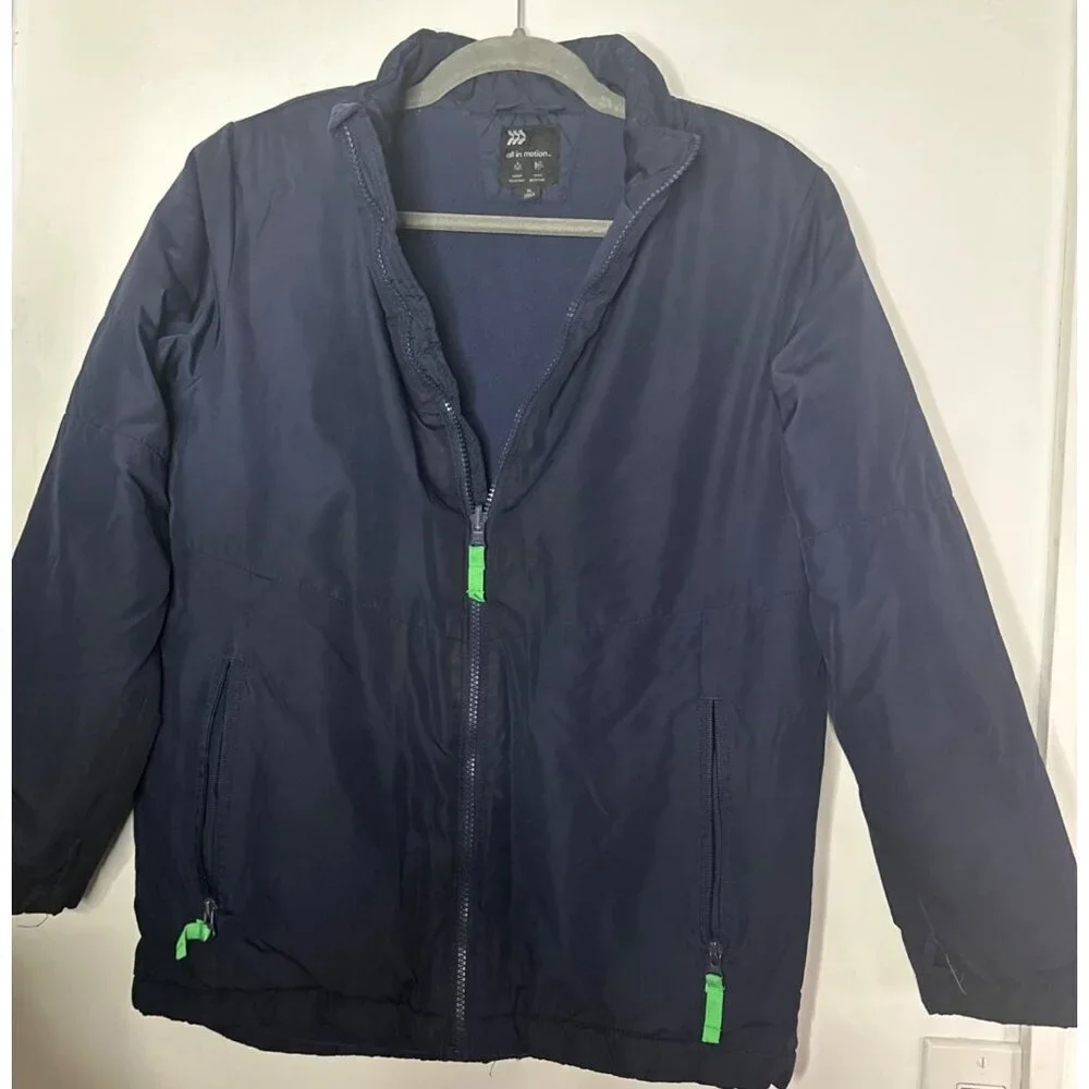 All in Motion Kids XL Blue Jacket Boys’ Water & Wind Resistant Outdoor Coat fall